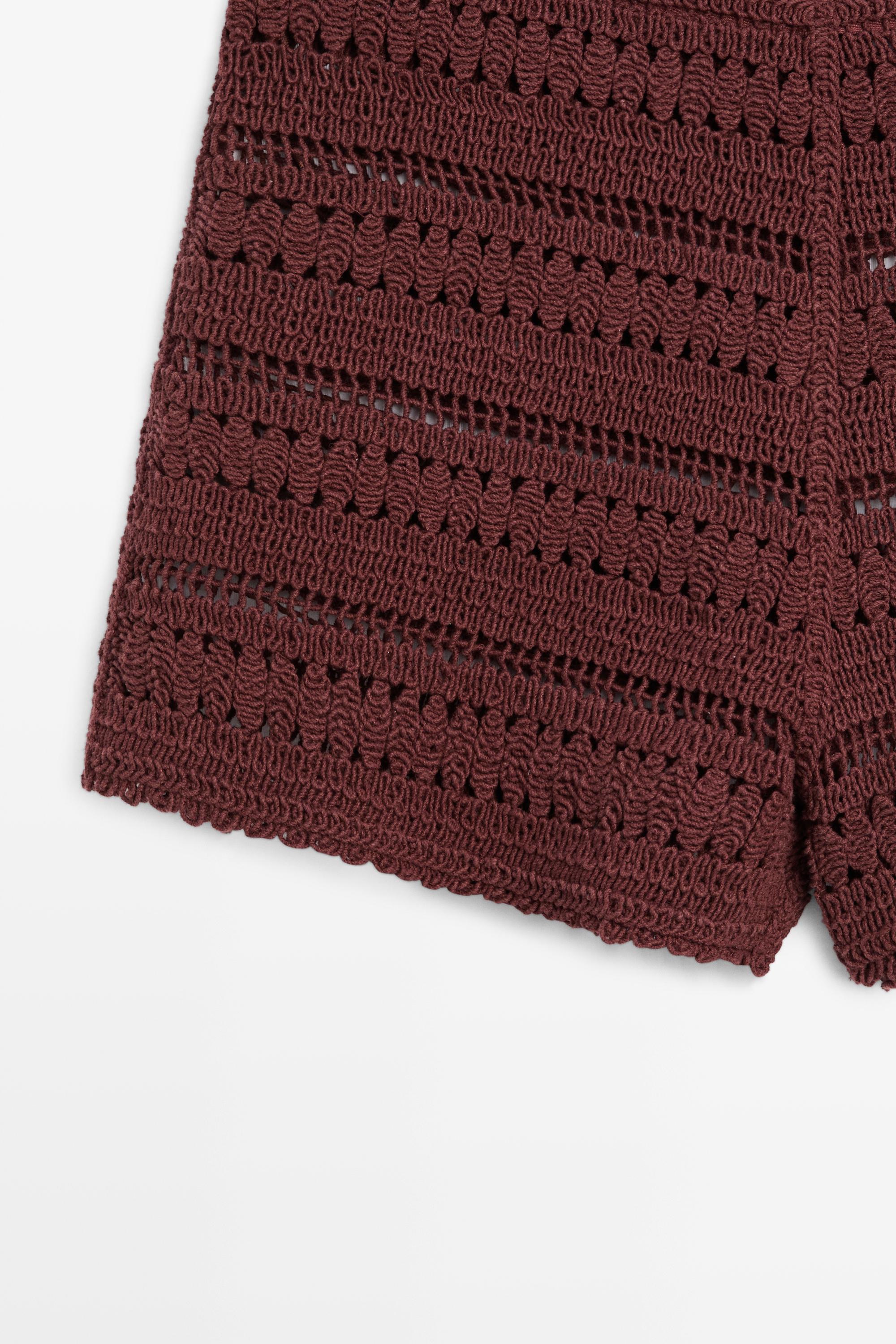 Cotton crochet shorts